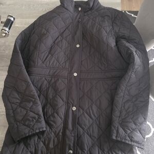 Liz Claiborne Womens Black Quilted Puffer Jacket